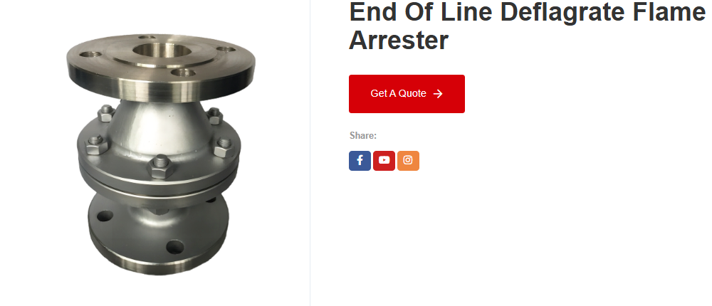 End of Line Flame Arrester  Products