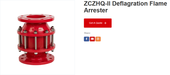 ZCZHQ-II Detonation Flame Arrester Products